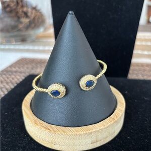 Elegant 18K  Gold filled  and Blue Stone Bracelet